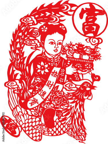 Chinese traditional folk culture Spring Festival stickers 