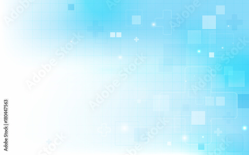 Abstract rectangles digital hi tech concept on soft blue background