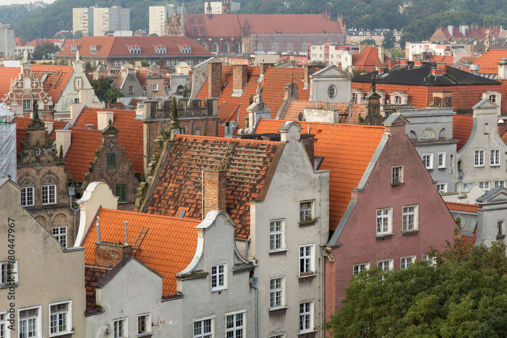 Old residential buildings at the Main Town (Old Town) in Gdansk, Poland, viewed from above in the morning.
Old residential buildings at the Main Town (Old Town) in Gdansk, Poland, viewed from above in the morning.