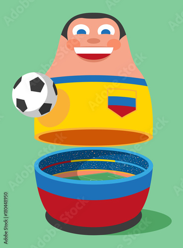 Colombia soccer russian nesting doll