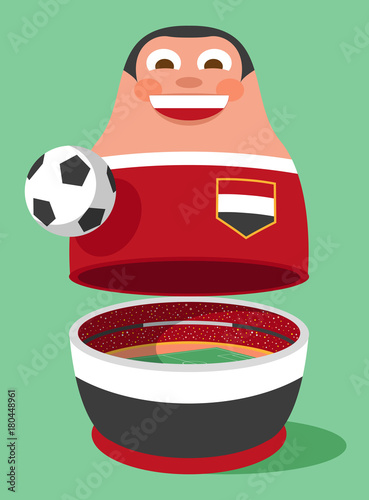 Egypt soccer russian nesting doll