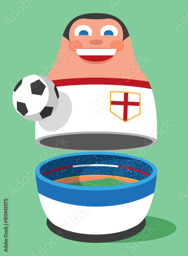 England soccer russian nesting doll