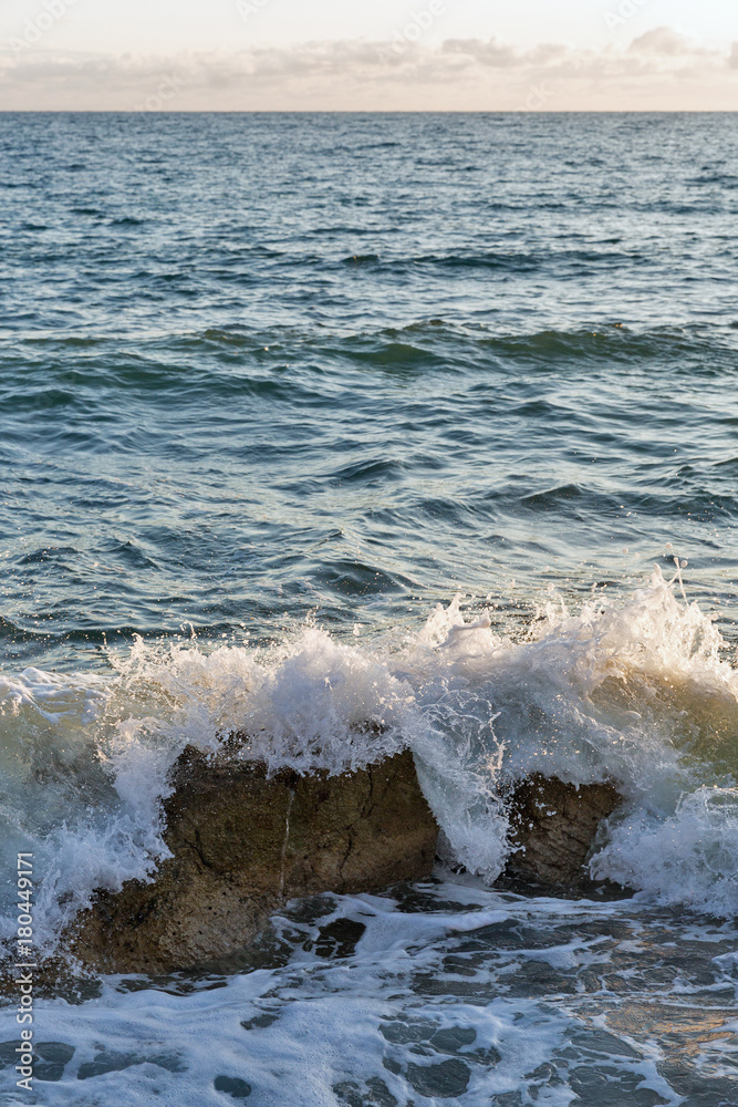 Fototapeta premium Stormy Adriatic Sea in Istria, Croatia