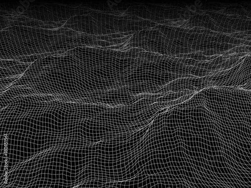 Abstract background of water surface grid. Mesh background.