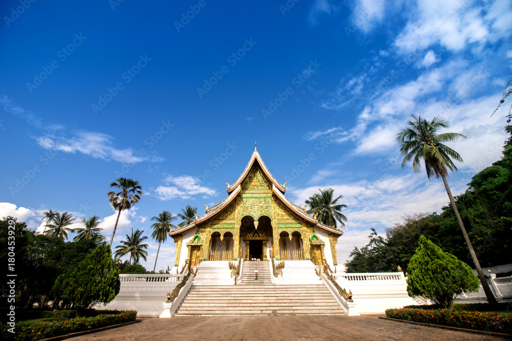 Luang Prabang, Laos - October 20, 2017: Royal Palace Museum of Luang Prabang city in Laos (The Royal Palace Museum)