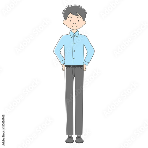 お父さん_手を腰
