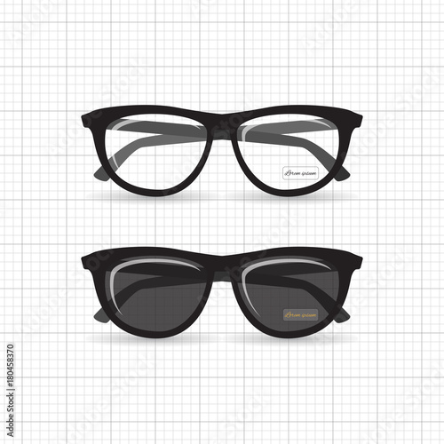 Hipster isolated glasses