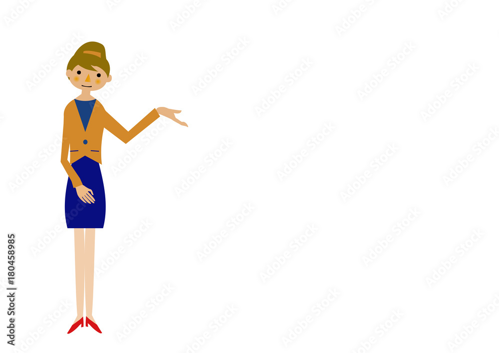 白人の女性。会社員。ビジネスウーマン。