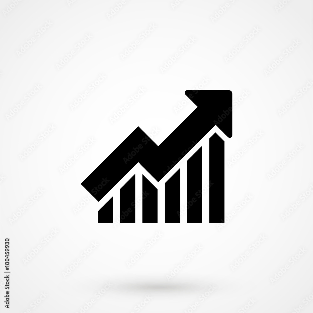 Growing graph Icon Growing graph Icon