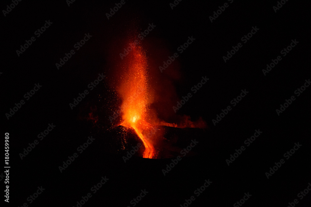 Eruption of Etna Volcano In Sicily Eruption of Etna Volcano In Sicily