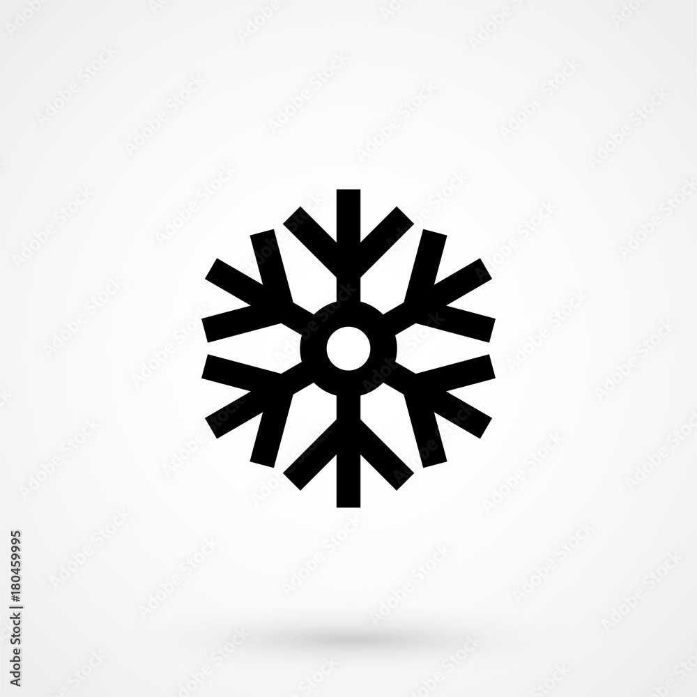 Snowflake icon. Snowflake Vector isolated on white background. Flat vector illustration in black. EPS 10 Snowflake icon. Snowflake Vector isolated on white background. Flat vector illustration in black. EPS 10