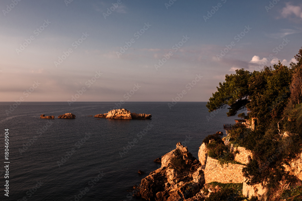 Montenegro, city of Ulcinj, the month of October, the Adriatic sea, morning,