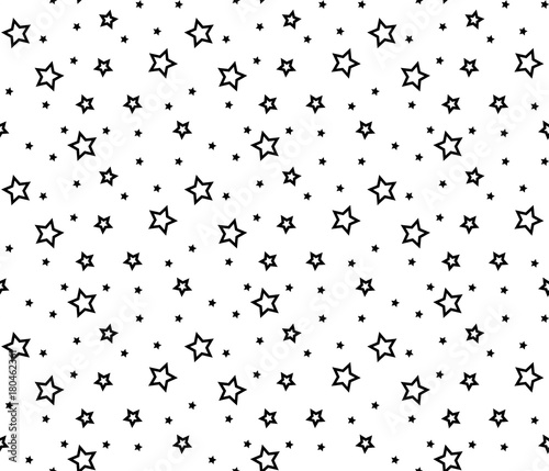 Abstract black stars pattern