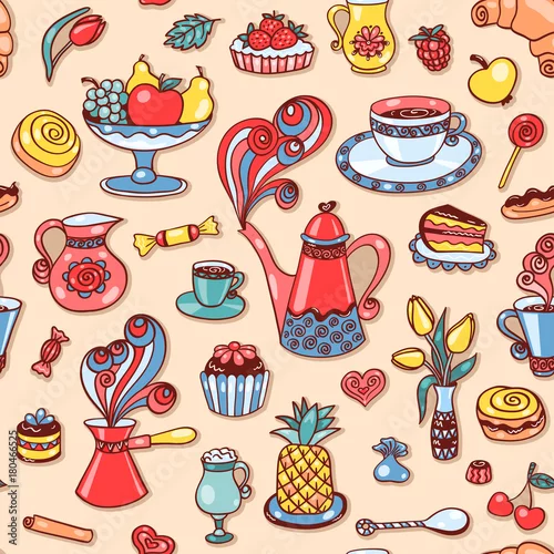 Tapety Piękne śniadanie wzór