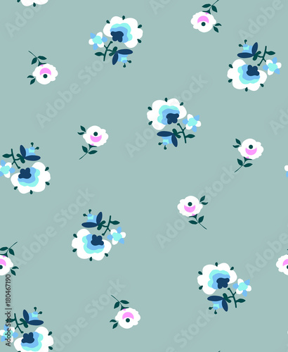 cute ditsy flower print - seamless background