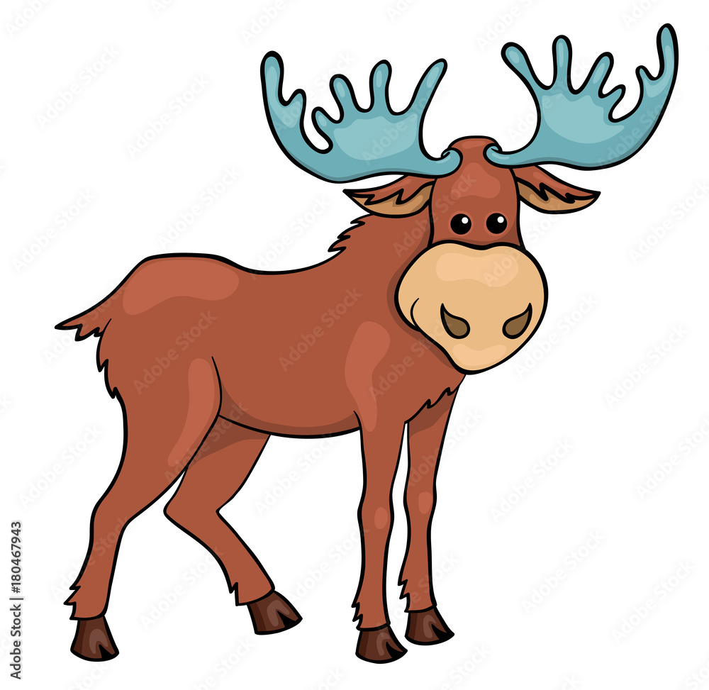 Elk isolated on white Elk isolated on white