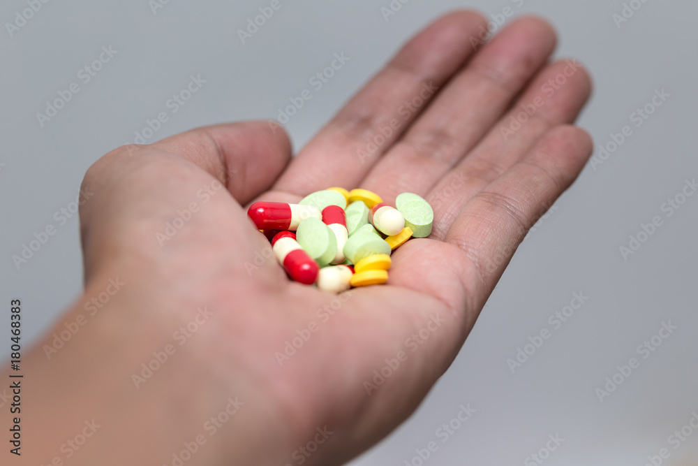 Soft focus closed up of accumulate medicine pills Soft focus closed up of accumulate medicine pills