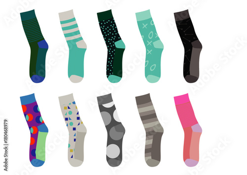 Colorful socks. vector illustration