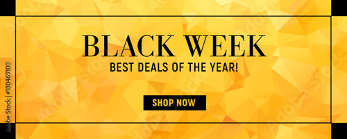 Black Friday Sale, Black weekend Sale Poster, banner with gold elements - Vector Illustration vol. 36