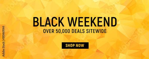 Black Friday Sale, Black weekend Sale Poster, banner with gold elements - Vector Illustration vol. 38 