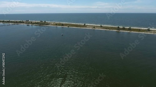 Wallpaper Mural sand strip in the sea aerial view Torontodigital.ca