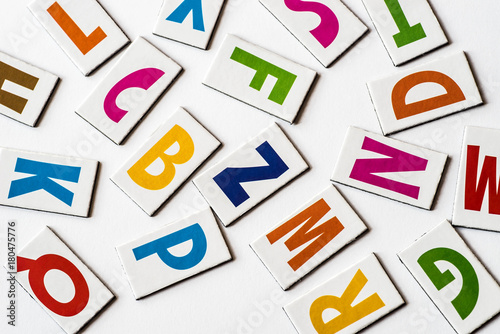  colorful letters consonats photo