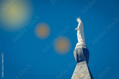 architectural detail of Notre Dame de Bourgenay church in Talmont Saint Hilaire photo