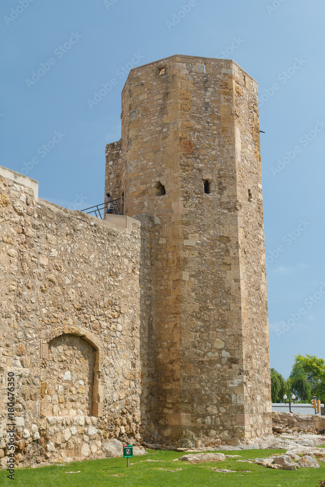 Ruins of Tarragona city medieval fortifications, Spain
