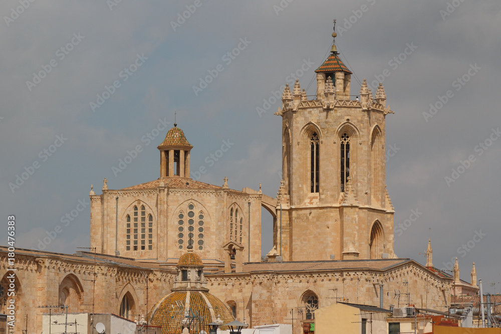 Gothic Cathedral in Tarragona town, Spain