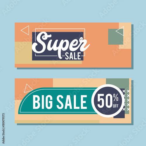 Wallpaper Mural Big Sale modern banner in the Memphis style Torontodigital.ca