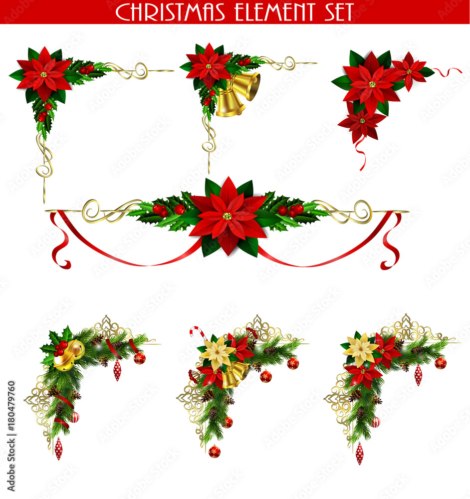 Naklejka premium Christmas elements for your designs