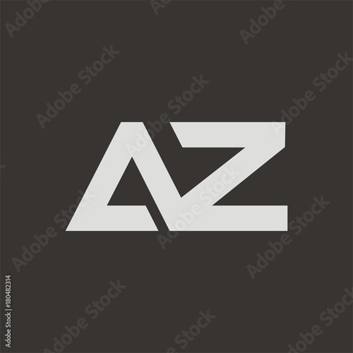 AZ logo initial letter design template vector