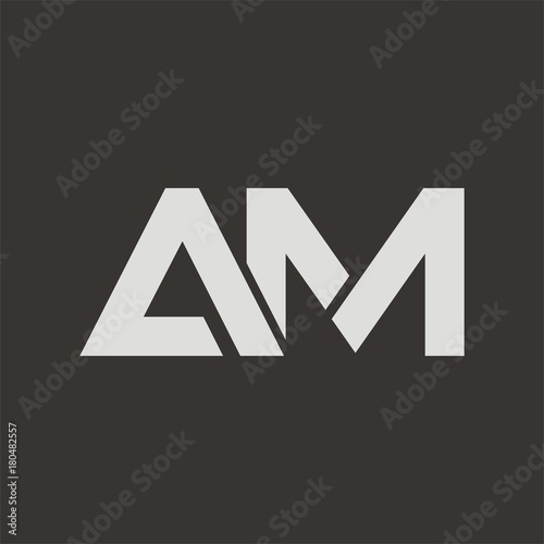 AM logo initial letter design template vector illustration