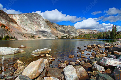 Canvas Print Lake Marie Landscape Wyoming