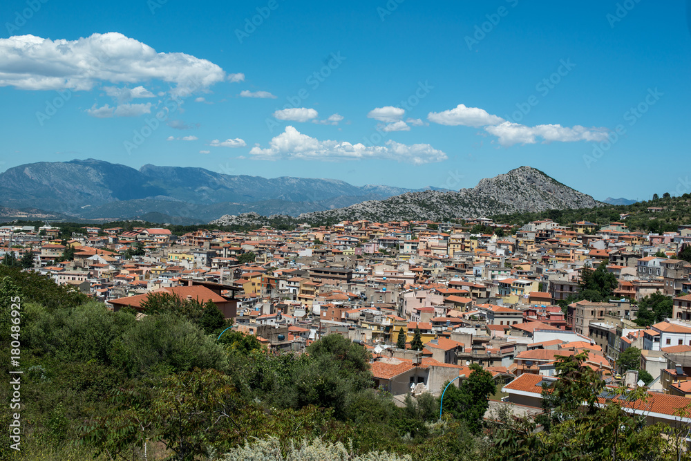 Blick auf Dorgali, Sardinien, Italien