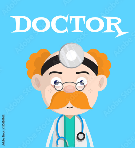 Shocked Dentist Face Expression Vector