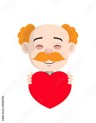 Happy Cardiologist Doctor Holding a Heart Vector