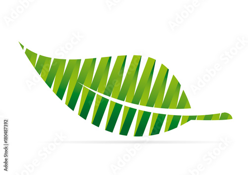 Simbolo ecologico foglia verde
