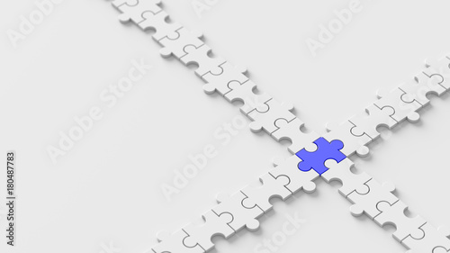 Jigsaw background, teamwork and strategy concepts, original 3d rendering