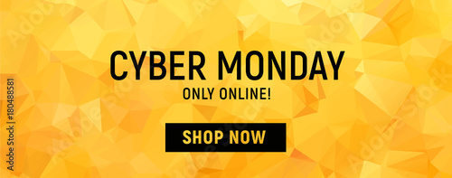 Cyber Monday, Black Friday Sale, Black weekend Sale Poster, banner with gold elements - Vector Illustration vol. 45