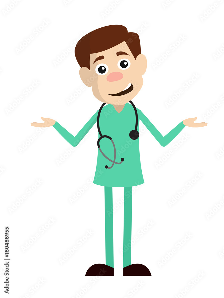 Surprised Doctor Unaware Gesture Vector Surprised Doctor Unaware Gesture Vector