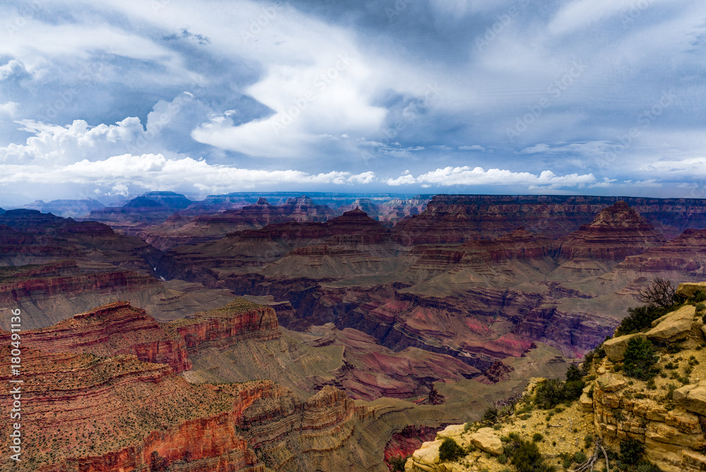 View across Grand Canyon South Rim Arizona