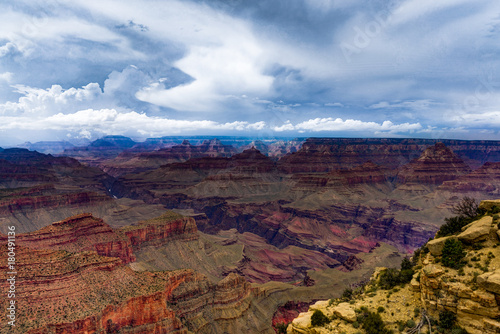 View across Grand Canyon South Rim Arizona