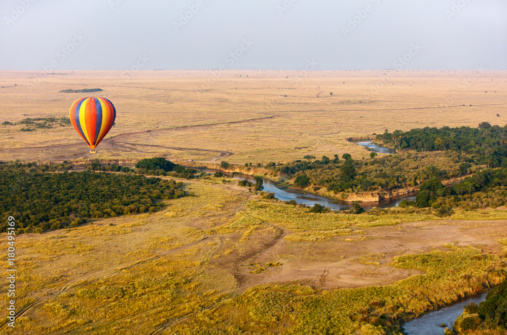Obraz premium Hot air balloon in Africa