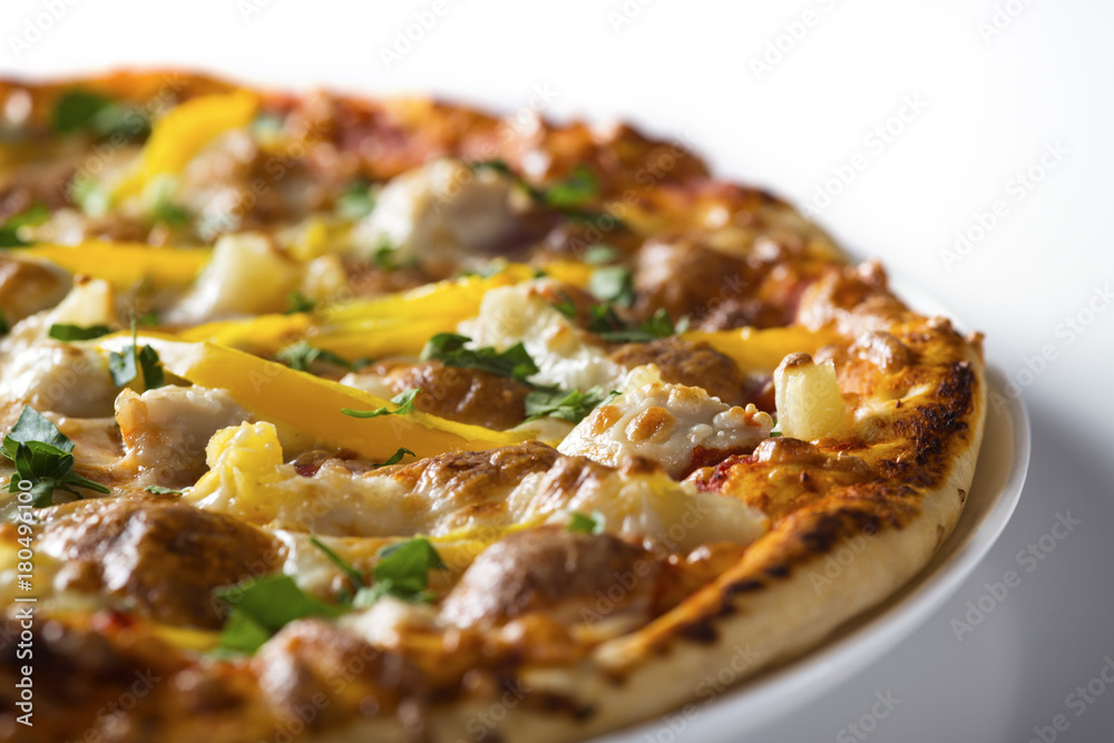 Tasty pizza with yellow pepper Tasty pizza with yellow pepper
