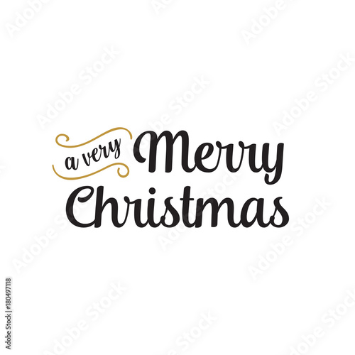 Very Merry Christmas Lettering