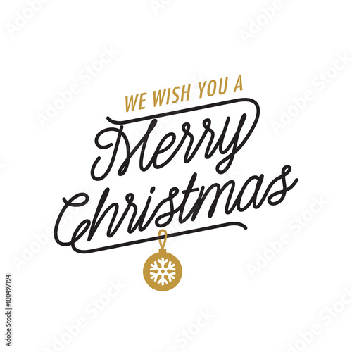 We Wish You Merry Christmas Lettering