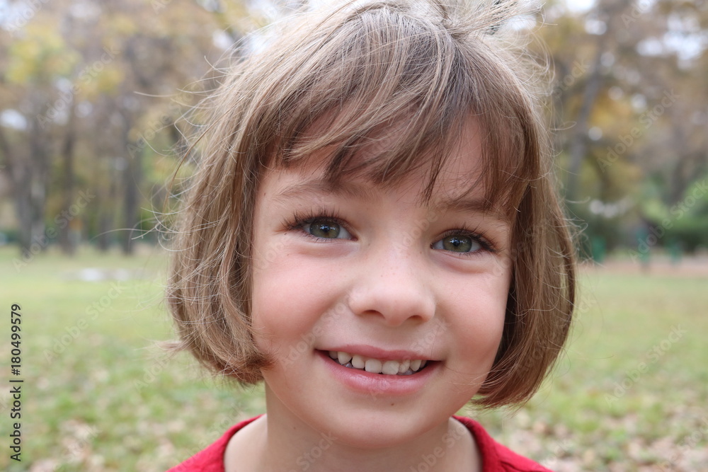 Portrait of a girl with a happy smile Portrait of a girl with a happy smile
