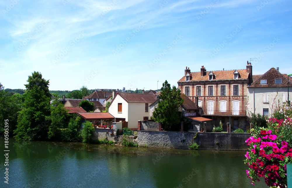 Landscape of Sens, Burgundy, France