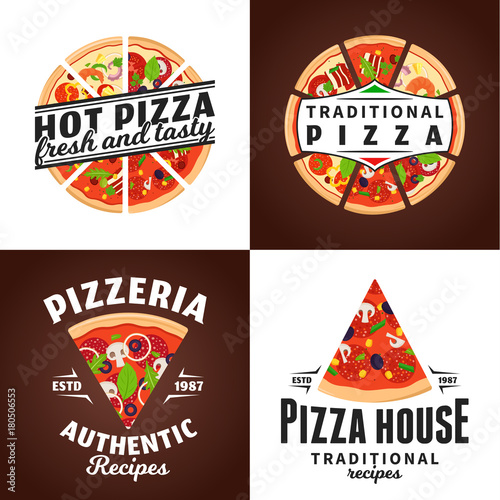 Vector pizza logo